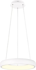 Lampadario bianco a LED dimmerabile con paralume in metallo ø 46 cm Cardona - Trio