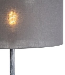 Lampada da terra grigia con paralume grigio 50 cm - Simplo