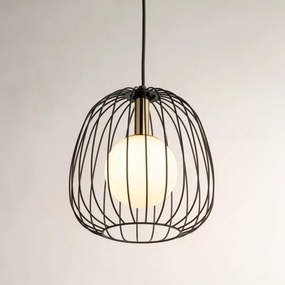 Lampadario a sospensione con filo BELL 1xG9/12W/230V diametro 24 cm nero/oro