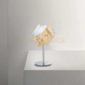 Camilla l/p - lume foglia oro in metallo e vetro 1 luce attacco e15