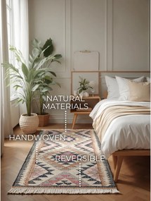 Passatoia grigia in iuta tessuta a mano 80x200 cm Roya Parsa – Elle Decoration