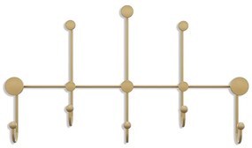 Attaccapanni da parete color oro in metallo Dama - Kalune Design