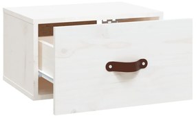 Comodini a Muro 2 pz Bianchi 40x29,5x22 cm