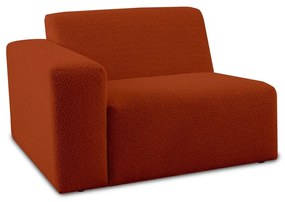 Modulo divano in tessuto bouclé color mattone (angolo sinistro) Roxy - Scandic