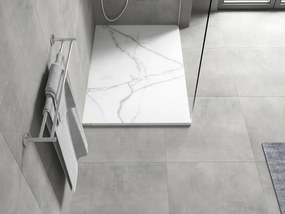 Mexen Hugo piatto doccia rettangolare SMC 100 x 80 cm, pietra bianca - 42158010