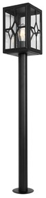 Lampada da terra classica da esterno nera 100 cm IP44 - Dover