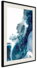 Poster  Acrylic Pouring I  Cornice Quadri Cornice nera con pass-partout, Larghezza x Altezza Home decor 20x30