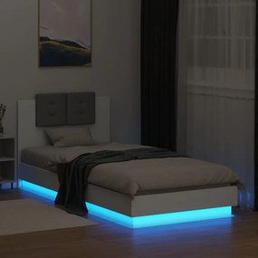 Giroletto con testiera e led bianco 100x200 cm