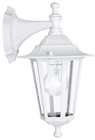 Applique Esterno Classica Laterna 5 Alluminio Bianco Vetro 1 Luce E27