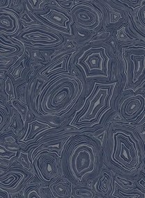 Tapete Malachite von Cole and Son - Royal Blue and Silver