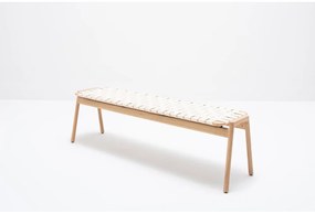 Panchina in colore bianco e naturale Klupa - Gazzda