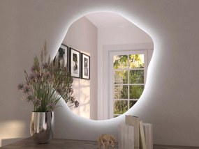 Specchio organico LED con illuminazione A35 45x46