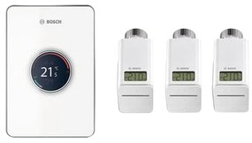 Kit termostato BOSCH Easy wi-fi con 3 testine bianco