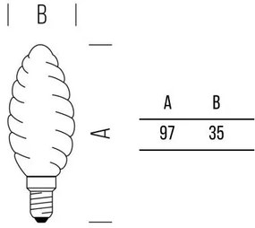 Tortiglione Stick 470lm 4,5W E14 WW FR