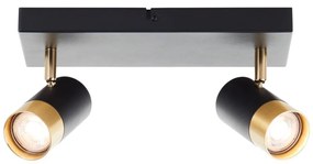 Brilliant - Faretto LED VIGOLO 2xGU10/5W/230V nero/oro