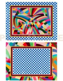 Tovaglietta rigida disegno rainbow set da 2