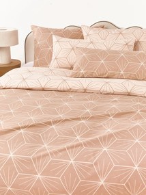 Copripiumino reversibile in cotone con stampa geometrica Ilda