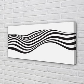 Quadro su tela Zebra Stripes Wave 100x50 cm