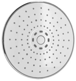 Soffione doccia tondo diametro 22 cm in ABS con finitura cromo