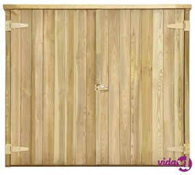 vidaXL Rimessa Attrezzi da Giardino 135x60x123cm  in Pino Impregnato