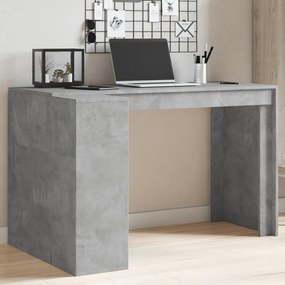 Scrivania grigio cemento 123,5x73,5x75 cm in legno multistrato