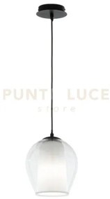 Sospensione bonnie 1 vetro trasparente 1 luce attacco e27 d.20cm h....