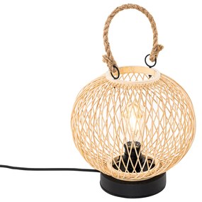 Lampada da tavolo rurale per esterni in rattan - Calamus