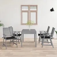 Sedie Pranzo per Esterni con Cuscini 4 pz Legno Massello Acacia cod mxl 8612