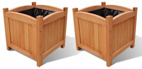Letti Rialzati Da Giardino İn Legno Set 2 Pz 30 X 30 X 30 Cm /