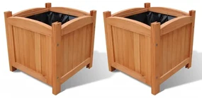 Letti Rialzati Da Giardino İn Legno Set 2 Pz 30 X 30 X 30 Cm /