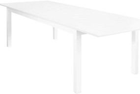 ARGENTUM - set tavolo in alluminio cm 220/280 x 100 x 75 h con 6 poltrone Aulus