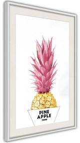 Poster  Trendy Pineapple  Cornice Quadri Cornice nera con pass-partout, Larghezza x Altezza Home decor 20x30