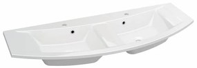 Lavabo a incasso rettangolare Neo Moon L 131 x H 2 cm in resina bianco