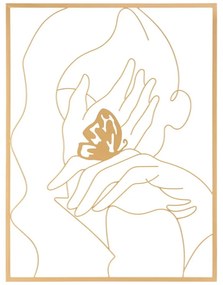 Decorazione murale in metallo 60x80 cm Hands on Face - Mauro Ferretti