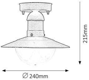 Brilagi - Plafoniera da esterno MOLDE 1xE27/60W IP44 nera