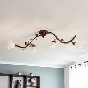 Lamkur Plafoniera Siena stile fiorentino curva a 4 luci