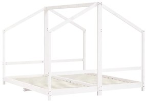 Giroletto per bambini bianco 2x(90x200) cm legno massello pino