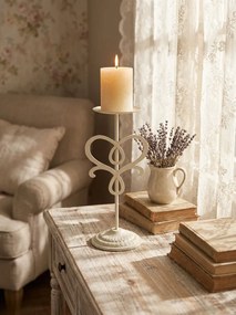 porta candela stile provenzale in ferro verniciato