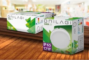 Brilagi - Plafoniera LED industriale SIMA LED/12W/230V IP65 nero