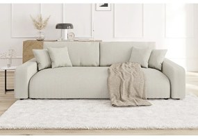 Divano color crema allungabile/con contenitore con rivestimento in velluto a coste 234 cm Sara – Ropez