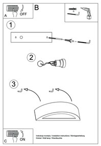 Applique ATENA 1xE27/60W/230V grigia