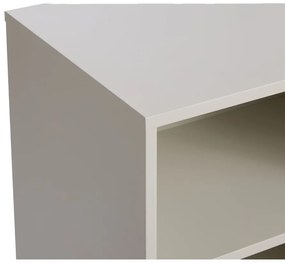 Cassettiera grigia in metallo con porte scorrevoli 160x75x47 cm Veep – Unique Furniture