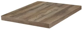 Top per lavabo Remix SENSEA L 90.4 x H 3.8 x P 49 cm rovere scuro listellare truciolare, disponibile su misura