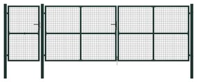 Cancello Per Giardino İn Acciaio 500x150 Cm Verde /