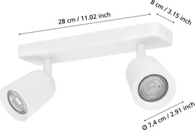 Eglo 901946 - Faretto orientabile CAMALDOLI 2xGU10/10W/230V bianco