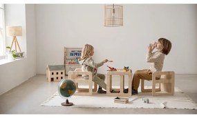 Sedie per bambini in legno in set di 3 pezzi Natural - Little Nice Things