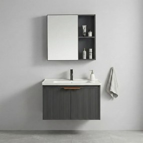 Set di mobili da bagno con lavabo Mario 60cm Grey