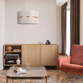 Duolla - Lampadario a sospensione con filo DUO 1xE27/15W/230V diametro 40 cm bianco/oro