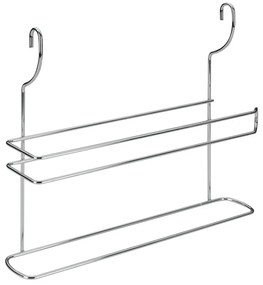 Supporto da appendere per asciugamani da cucina in acciaio cromato color argento Lonardo - Metaltex