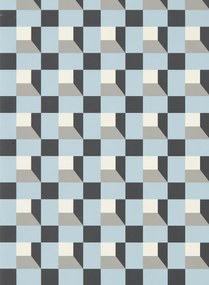 Harlequin Carta da parati Blocks - Cornflower/ Black Earth/ Sketched